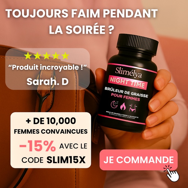 A square ad creative featuring a testimonial and discount offer to drive conversions for a nighttime fat burner supplement.